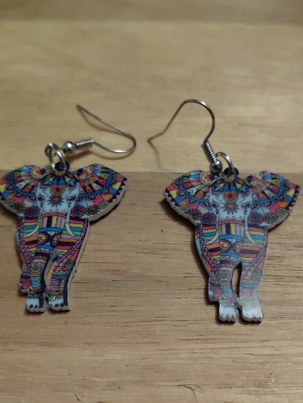 Colorful Elephant Dangle Earrings